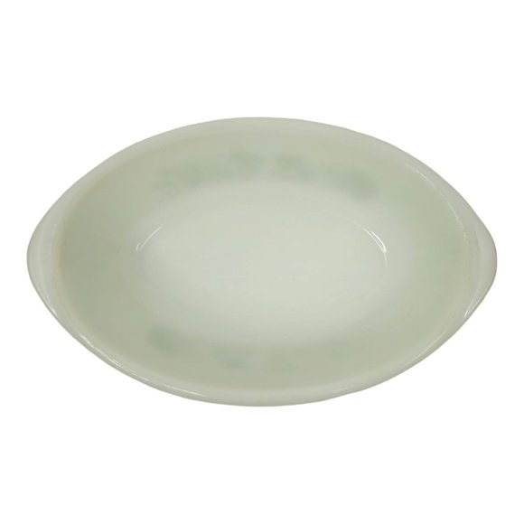 Vintage Glasbake J235 1Qt Casserole Dish Herb Garden Pattern With Lid Milk Glass - Picture 8 of 16